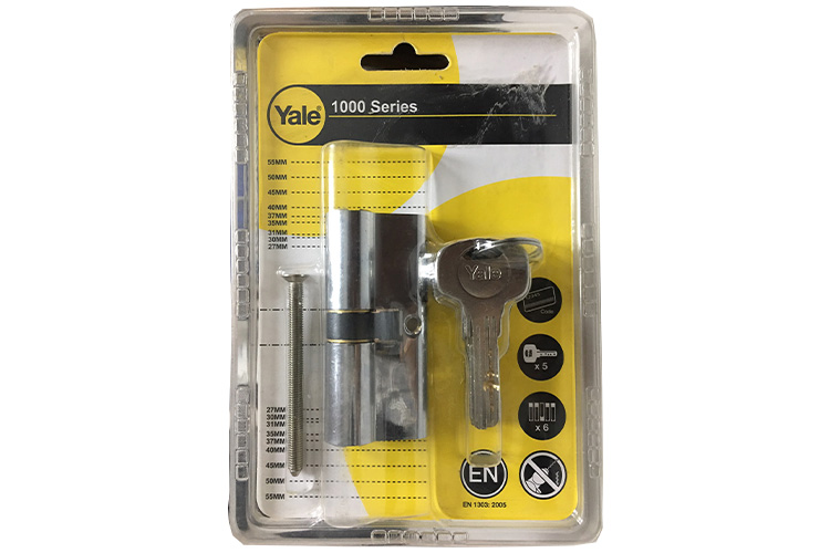 Ruột khóa dài 70mm màu Chrome bóng Yale 10-1002-3535-00-11-01