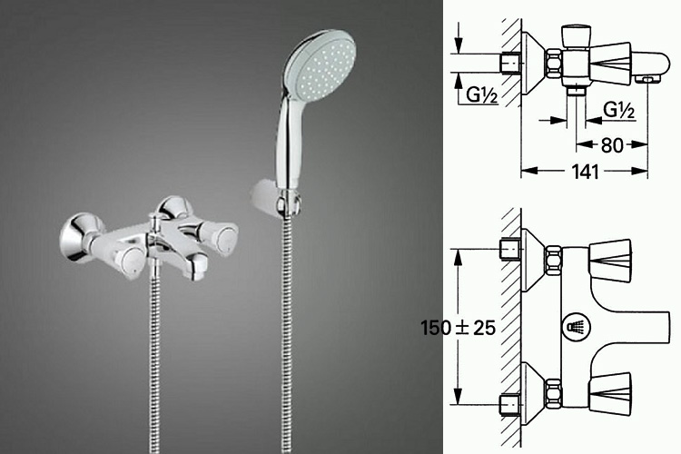 Bộ trộn nổi 2 chức năng Costa GROHE 25450001