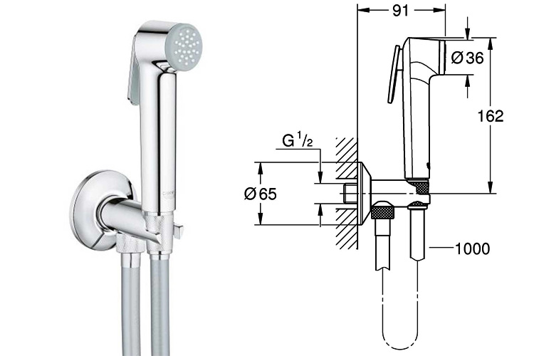 Bộ tay xịt Ntemp - F 30 GROHE 26358000