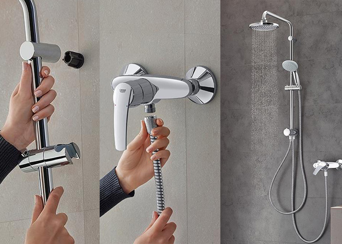 Bộ sen tắm và bộ chuyển NTempCosmo GROHE 27394001