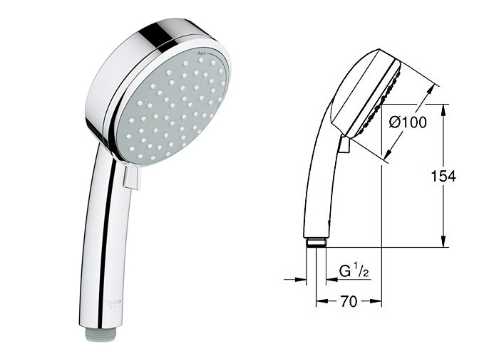 tay sen 2 chức năng NTempesta Cosmo GROHE 2757110E
