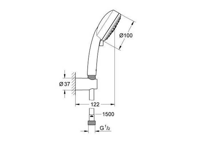 Tay sen và bộ gát sen NewTemp Cosmo III GROHE 27588001