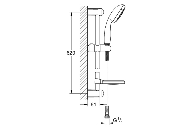 bộ tay sen NTemp III 600mm dish 9,5l GROHE 27600000