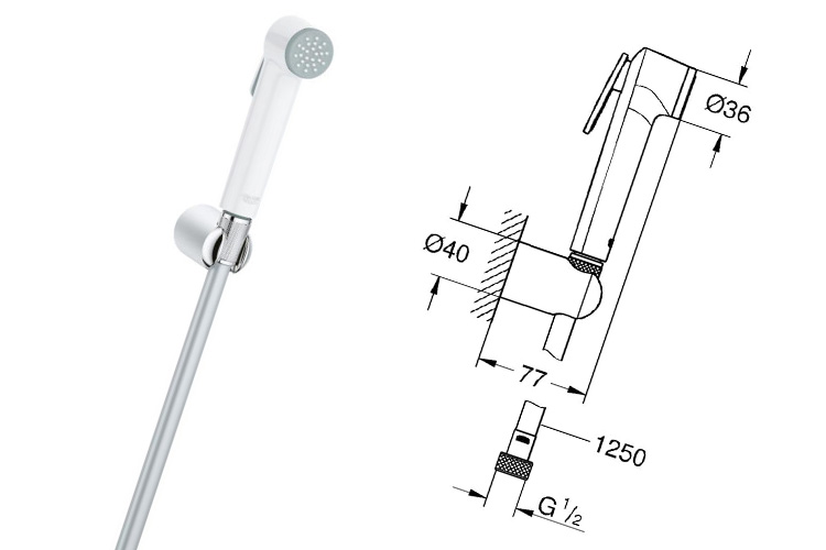 Bộ tay xịt và gác sen New Tempesta GROHE 27812IL1