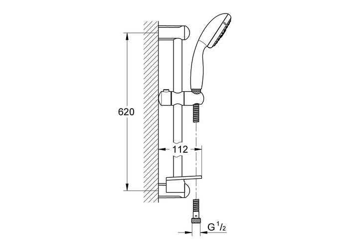 Bộ tay sen và thanh treo GROHE 28593001