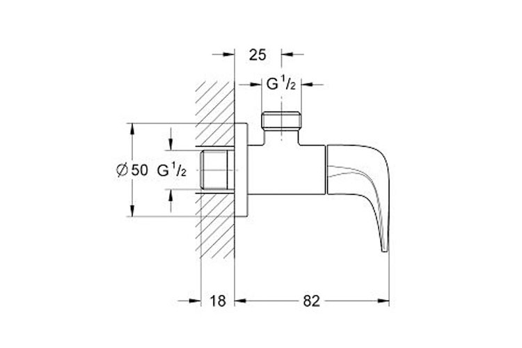 Van khóa BauCurve GROHE 22006000