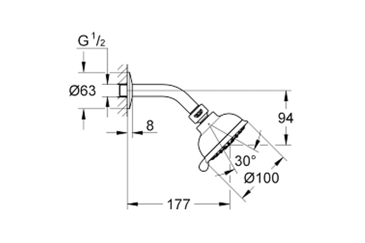 Bộ bát sen treo tường GROHE 26089000
