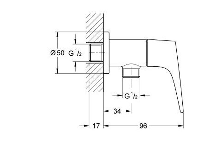 Bộ van khóa sen tắm BauFlow GROHE 26018000