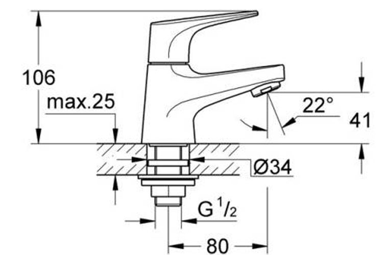 Vòi lạnh BauFlow GROHE 32957000