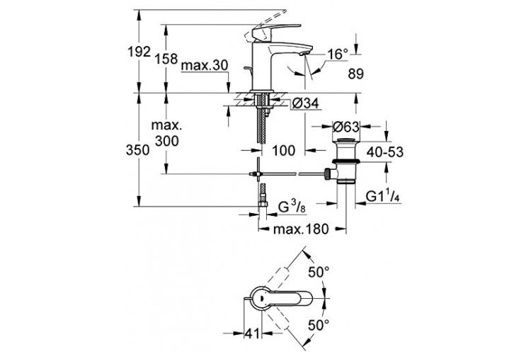 Vòi chậu nóng lạnh EurostyleCosmo S-size GROHE 23037002