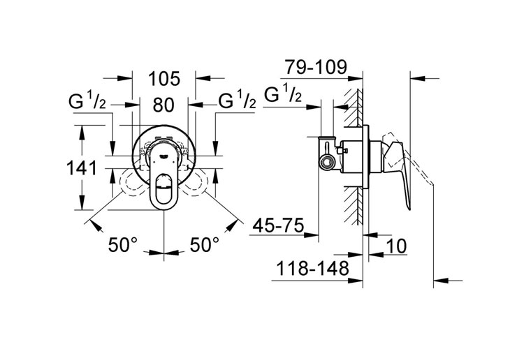 Mặt nạ và bộ trộn đơn BauLoop GROHE 29042000