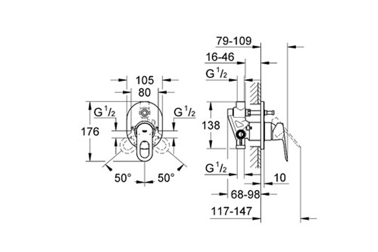 Bộ trộn âm 2 chức năng BauLoop GROHE 29041000