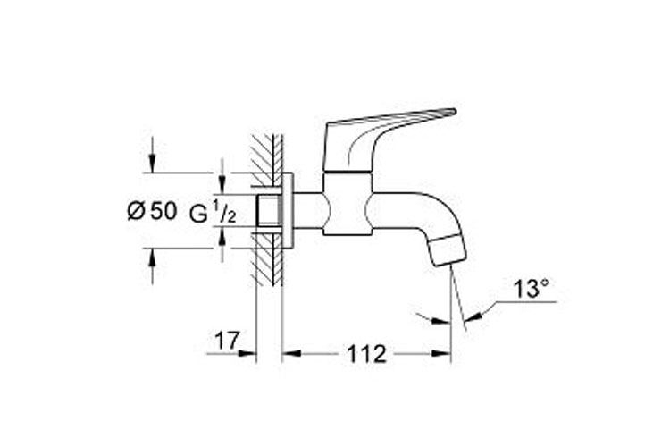 Bộ vòi lạnh 1 ngõ ra BauFlow GROHE 20235000