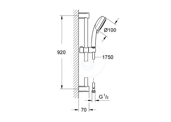 Tay sen và bộ thanh trượt NtempCosmo IV GROHE 27787001