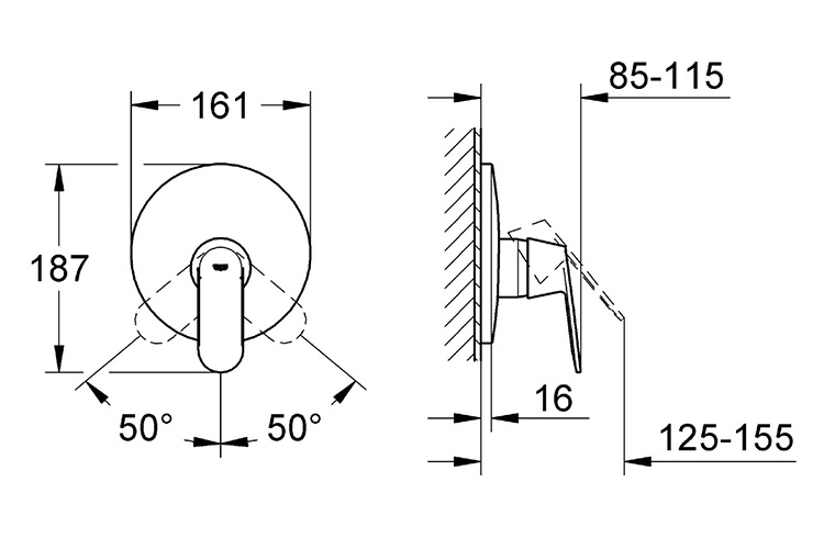 Bộ trộn nhiệt độ GROHE 19383000