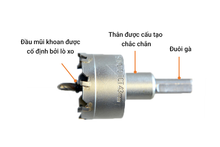 Mũi khoan lỗ 43mm Hashimoto 02251-HAS-0019
