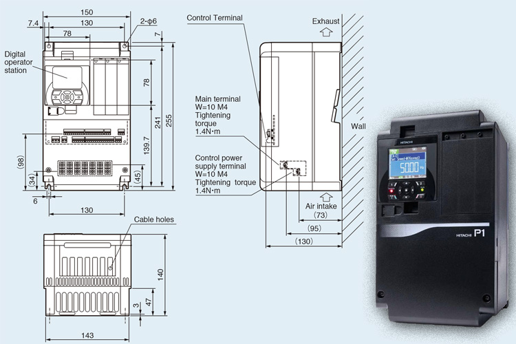 Biến tần Hitachi P1-00083HFEF