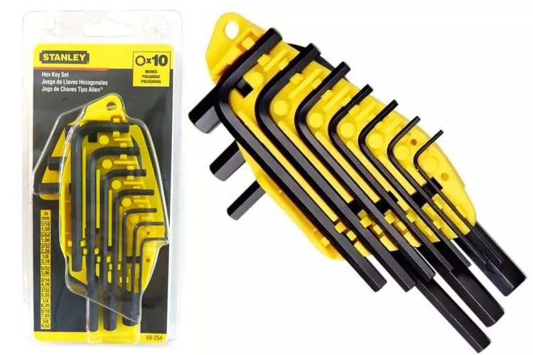 Bộ khóa lục giác hệ inch 10 chi tiết Stanley 69-254