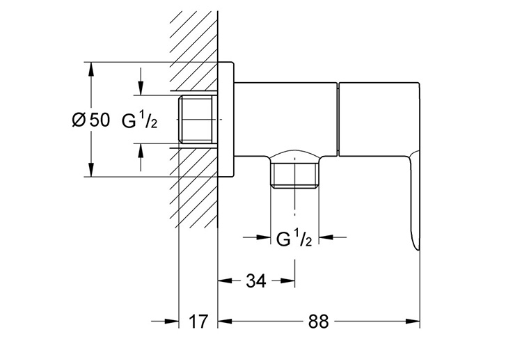 Van khóa sen tắm BauEdge GROHE 26021000
