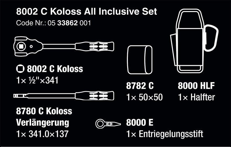 Búa kết hợp tay vặn 8002 Wera 05133862001