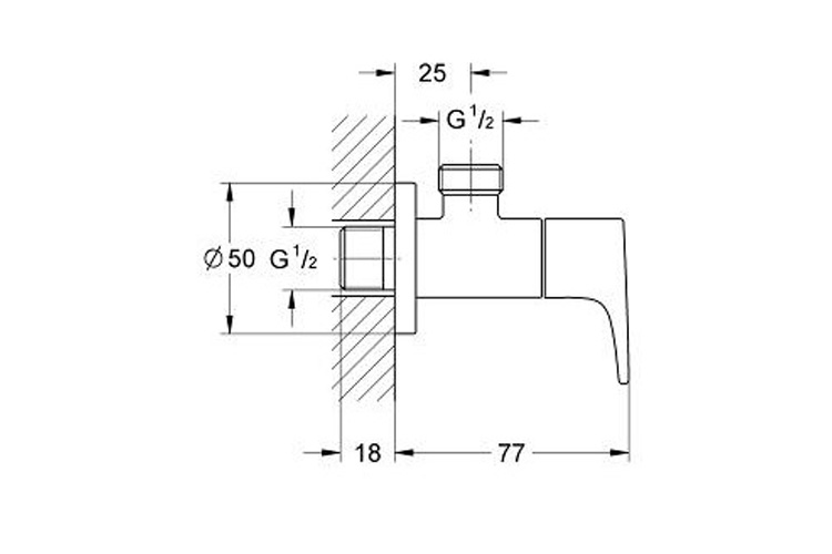 van khóa BauFlow GROHE 22005000