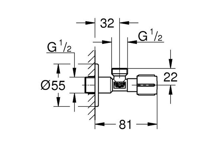 Van khóa 1/2inch GROHE 22041000