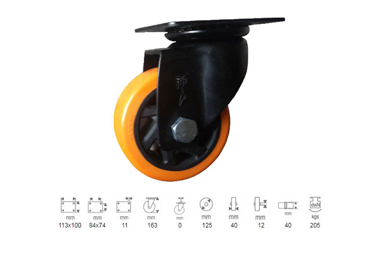 Ethos PU 291UMH125P45 Medium Duty Wheel