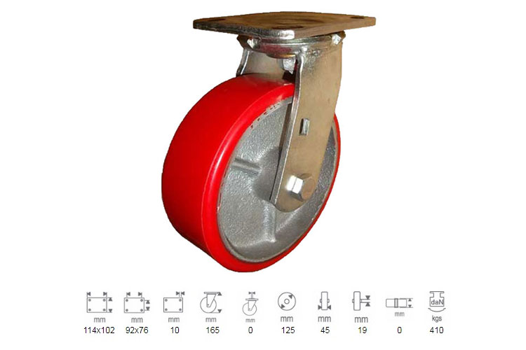 Ethos PU Medium Duty Wheel 491XUQ125P45
