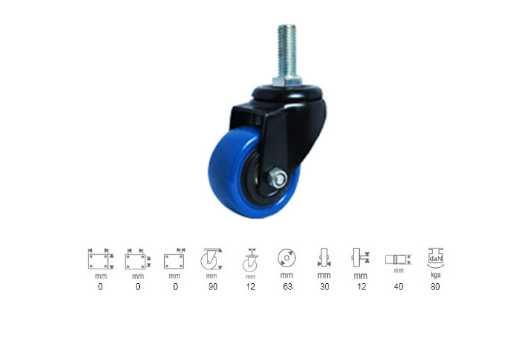 Bánh xe nội thất Ethos PU 261UBZ063T12
