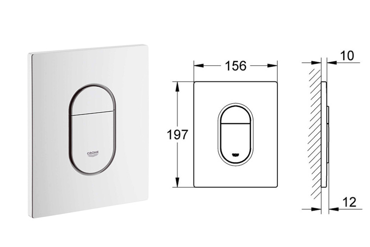 Nút nhấn WC ArenaCosmop alpine-white GROHE 38844SH0