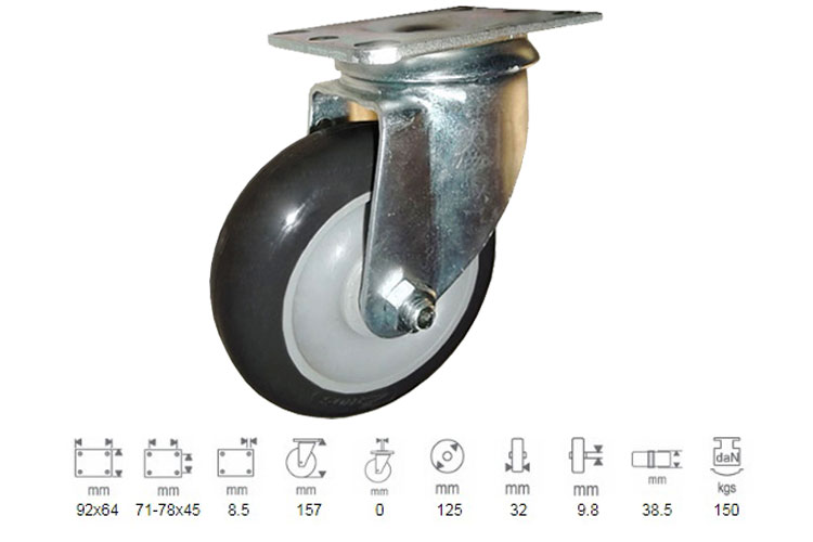 Ethos 251UIY125P01 light duty swivel casters