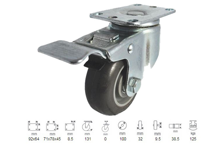 Ethos 256UIY100P01 Light Duty PU Wheel