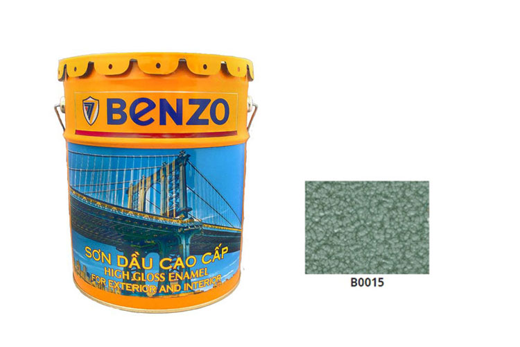 Sơn phủ vân bông 1 thành phần Alkyd Benzo màu B0015 17.5l
