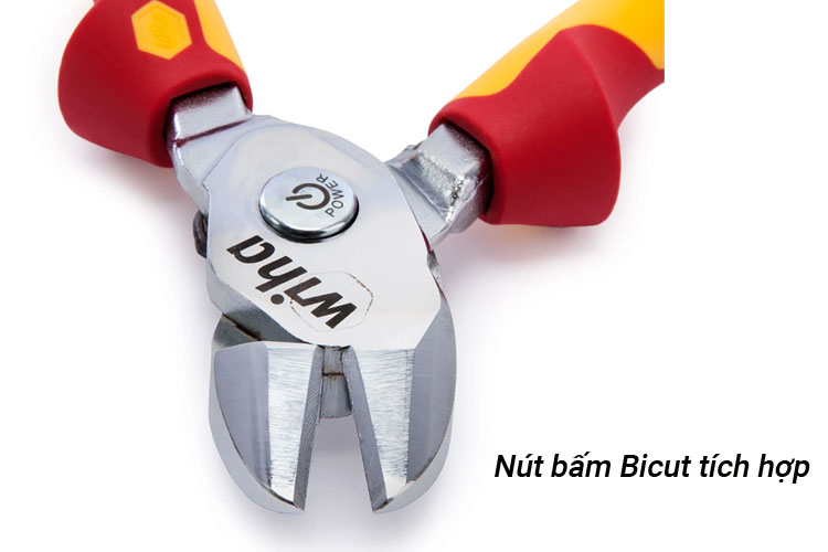 Kìm cắt cách điện nút bấm Wiha 38191