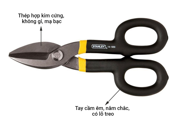 Kéo cắt tôn 7 inches 180mm Stanley 14-569-22