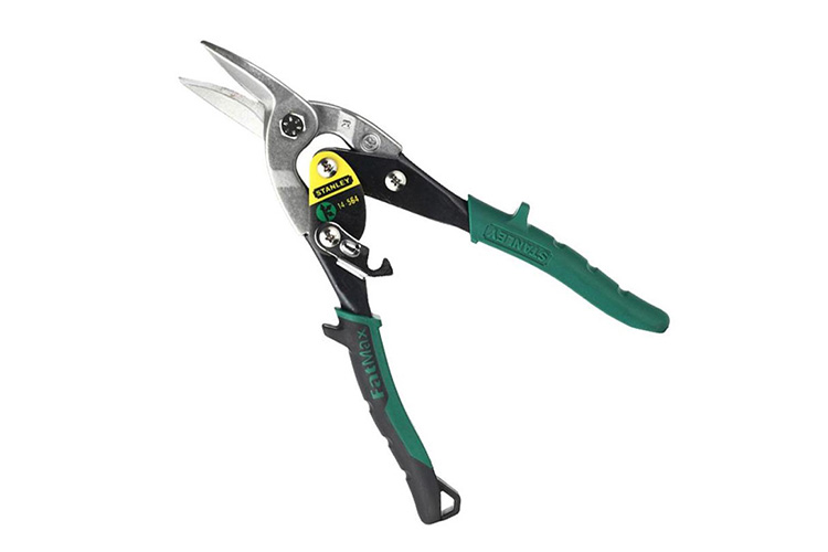 Kéo cắt tôn mũi cong phải 10 inches cán xanh Stanley 14-564-22