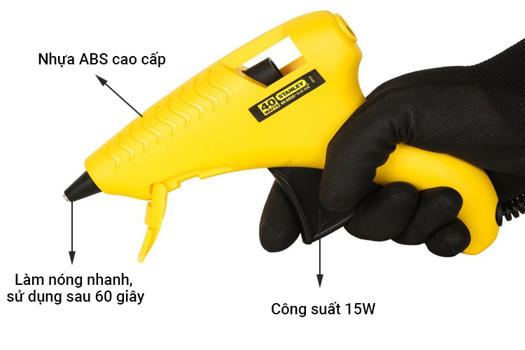 Súng dán keo 240V/40W Stanley 69-GR20B-23