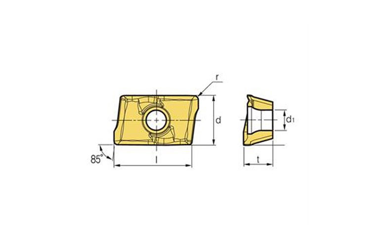 Mảnh dao phay hợp kim Korloy mã APMT11T3PDSR MF NCM325