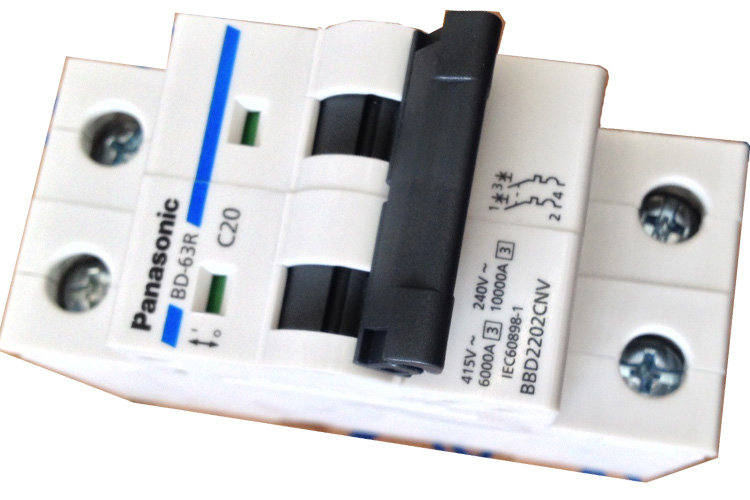 Cầu dao tép 2P 20A 240VAC Panasonic BBD2202CNV