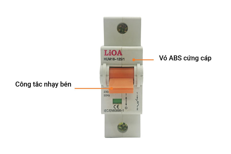Aptomat loại 1 cực dòng điện 06A LiOA MCB1006/6