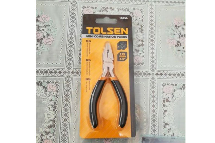 Kềm răng mini 4.5 inch/115mm phủ Nickel Tolsen 10030