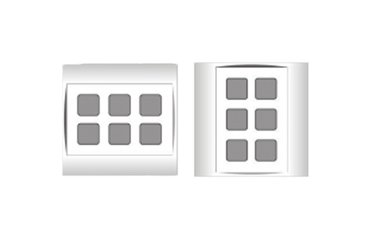 Mặt 6 lỗ và viền đơn trắng- Series V20SM LiOA V20SM6X