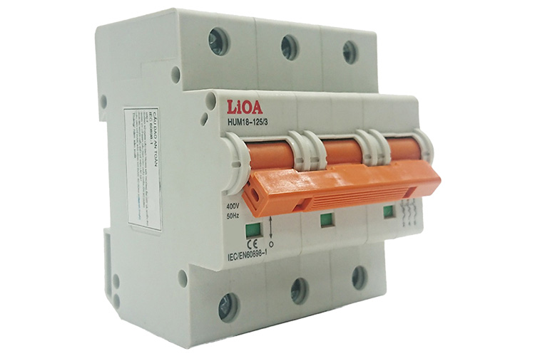 Aptomat loại 3 cực dòng điện 50A LiOA MCB3050/4,5