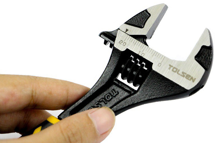 Mỏ lết công nghiệp cán nhựa đen 10 inch/250mm Tolsen 15310