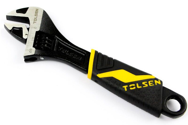 Mỏ lết công nghiệp cán nhựa đen 10 inch/250mm Tolsen 15310