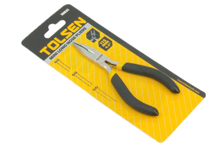 Kềm nhọn mini 4.5 inch/115mm phủ Nickel Tolsen 100310