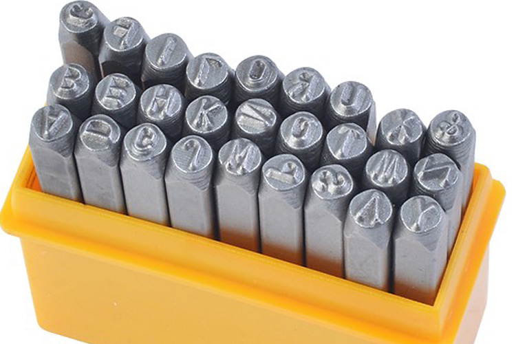 Tolsen 25104 large letterpress set of 27 6mm letters