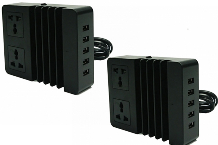 Trạm sạc thông minh 1250W đen (125V/10A) LiOA 2D22N5USB