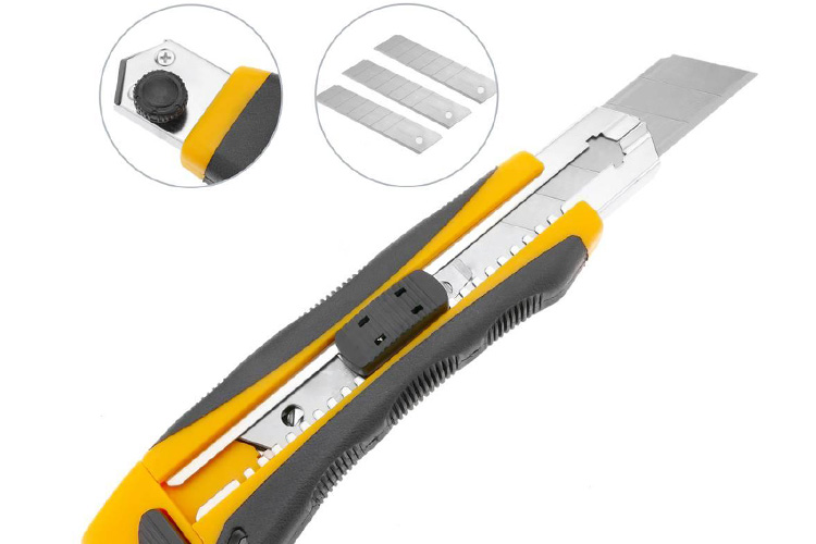 Dao rọc giấy công nghiệp 25x140mm kèm 3 lưỡi Tolsen 30016