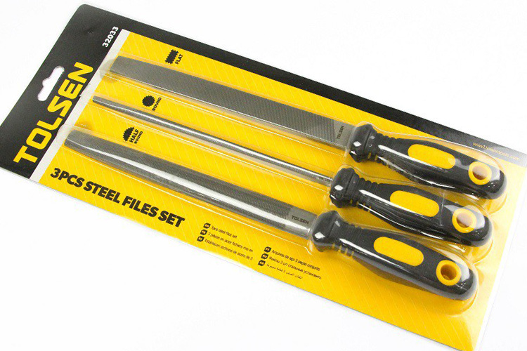 Tolsen 32033 3-piece steel file set 8 inch/200mm